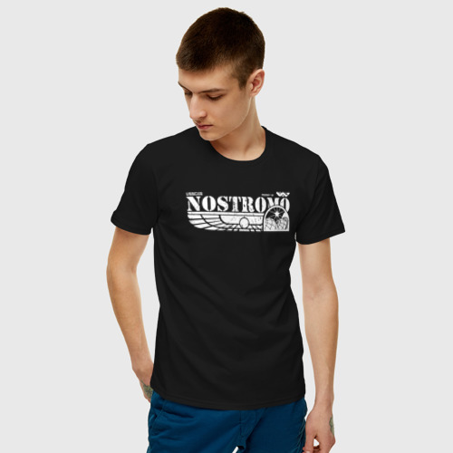 Мужская футболка с принтом Ностромо, фото на моделе #1
