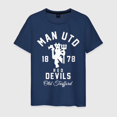 Мужская футболка с принтом Манчестер Юнайтед, вид спереди #2