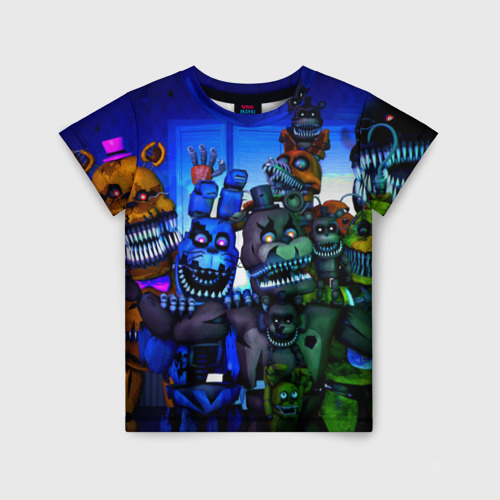 Детская 3D футболка с принтом Five Nights At Freddy's, вид спереди #2
