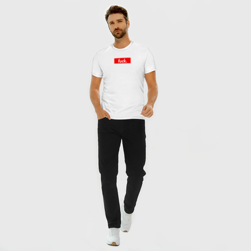 Мужская футболка премиум с принтом Fuck фак, вид сбоку #3