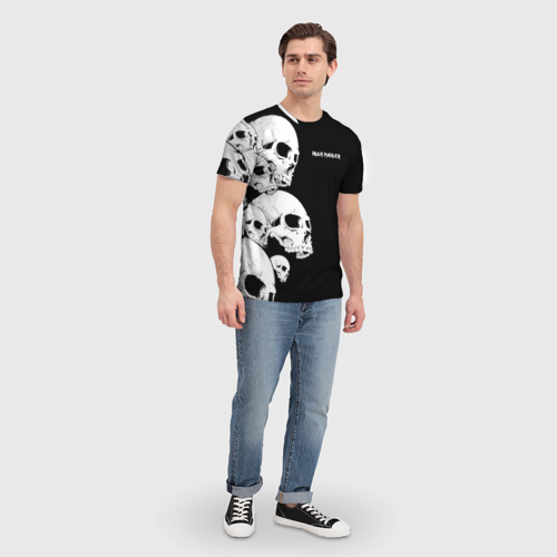 Мужская 3D футболка с принтом Iron Maiden, вид сбоку #3