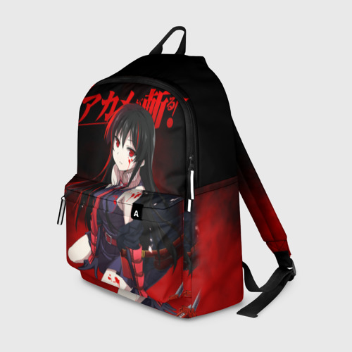 Рюкзак 3D с принтом Акаме в красной дымке, вид спереди #2