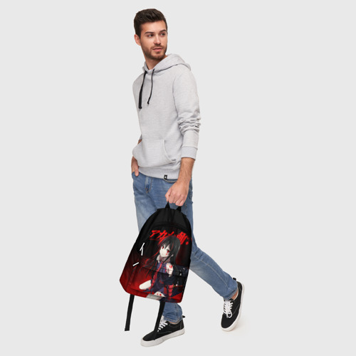 Рюкзак 3D с принтом Акаме в красной дымке, фото #5
