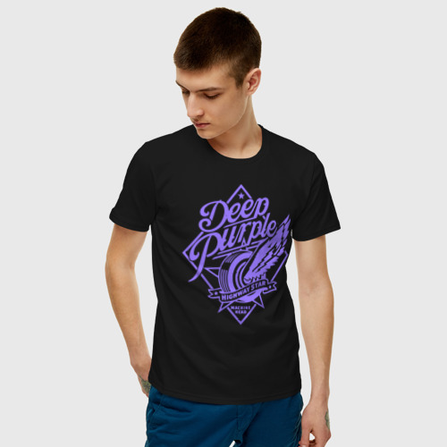 Мужская футболка с принтом Deep Purple, фото на моделе #1