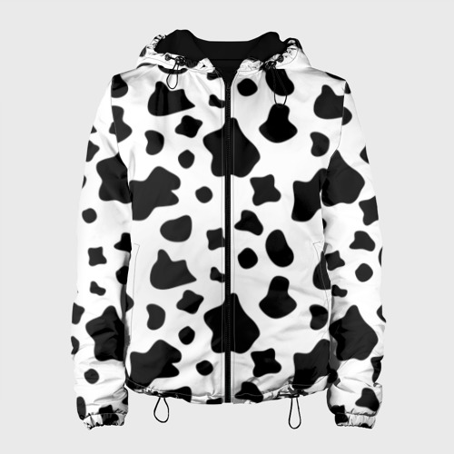 Женская куртка 3D с принтом Корова, вид спереди #2