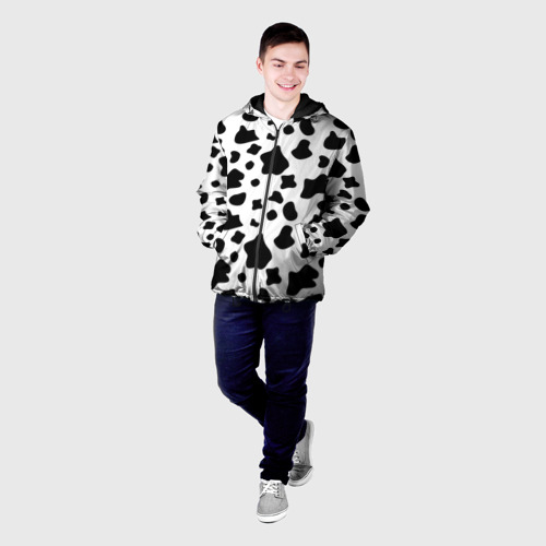 Мужская куртка 3D с принтом Корова, фото на моделе #1