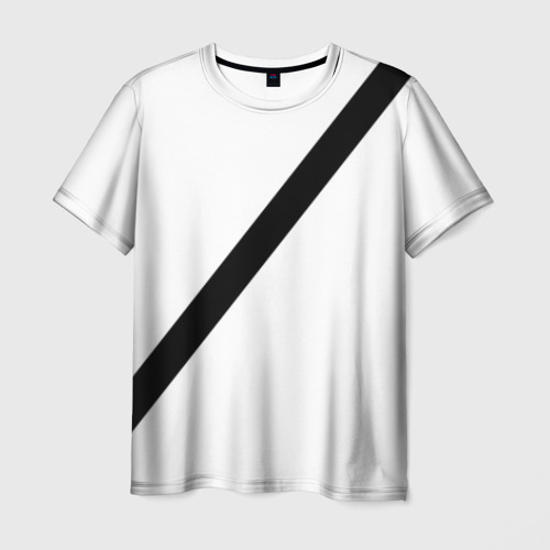 Мужская 3D футболка с принтом Пристегнутый ремень, вид спереди #2