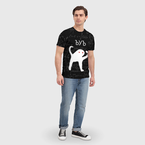 Мужская 3D футболка с принтом ЪУЪ МАТЕМАТИКА, вид сбоку #3