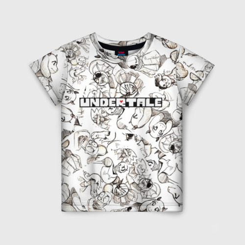 Детская 3D футболка с принтом UNDERTALE, вид спереди #2