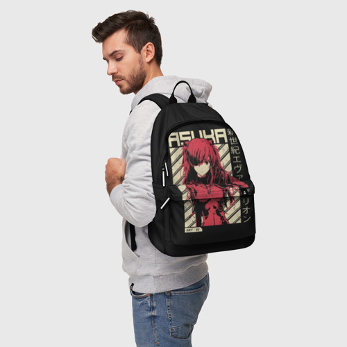 Рюкзак 3D с принтом Evangelion Asuka, фото на моделе #1
