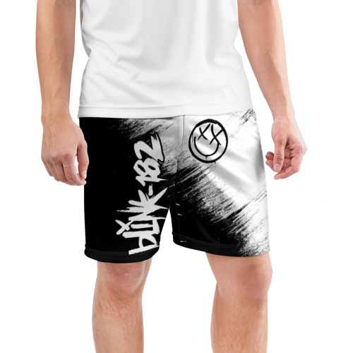 Мужские шорты 3D спортивные с принтом Blink-182 (2), фото на моделе #1