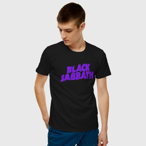 Мужская футболка с принтом Black sabbath, фото на моделе #1