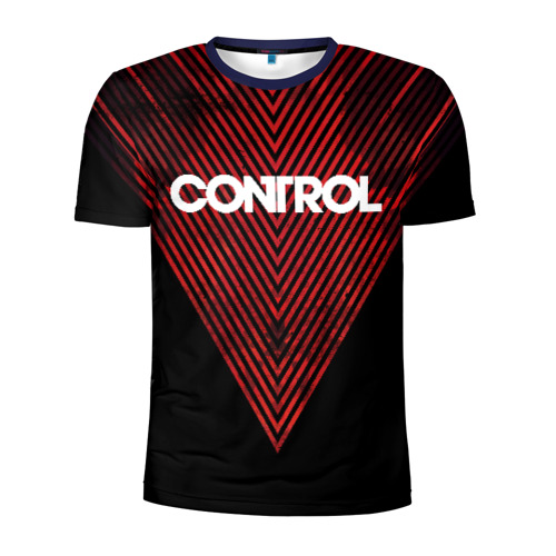 Мужская футболка 3D спортивная с принтом CONTROL STRONG, вид спереди #2