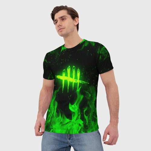 Мужская 3D футболка с принтом DEAD BY DAYLIGHT / ДБД, фото на моделе #1