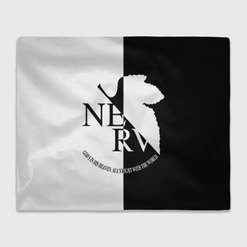 Плед 3D с принтом Nerv black and white, вид спереди #2