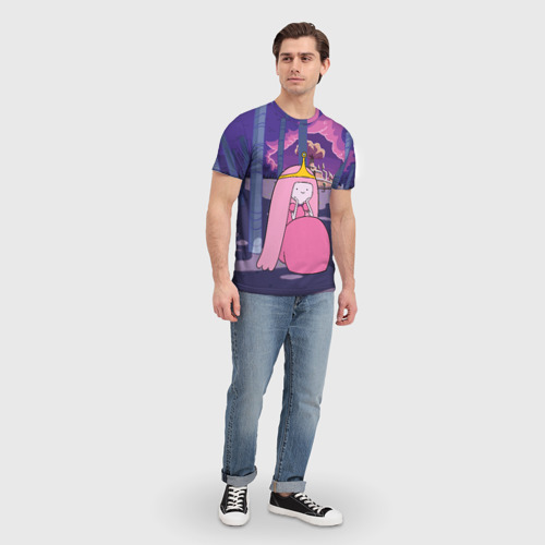 Мужская 3D футболка с принтом Принцесса Жвачка, вид сбоку #3