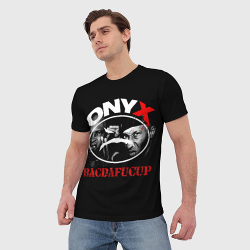 Мужская 3D футболка с принтом Onyx, фото на моделе #1