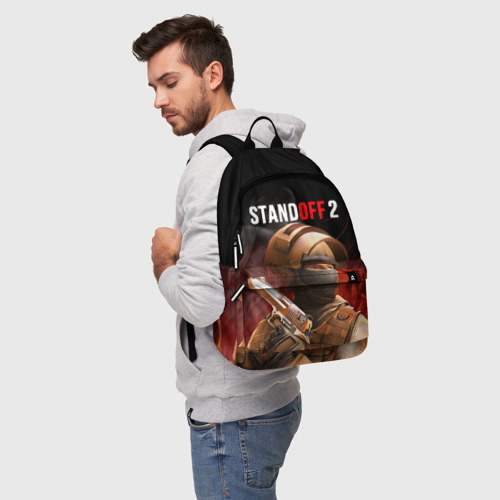 Рюкзак 3D с принтом STANDOFF 2 | СТАНДОФФ 2, фото на моделе #1