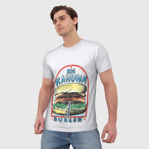 Мужская 3D футболка с принтом Big Kahuna Burger, фото на моделе #1