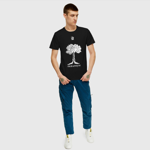 Мужская футболка с принтом Аквариум, вид сбоку #3