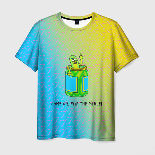 Мужская 3D футболка Pickle Rick