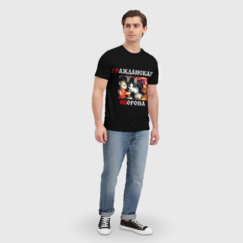 Мужская 3D футболка с принтом ГрОб + Мышеловка (спина), вид сбоку #3