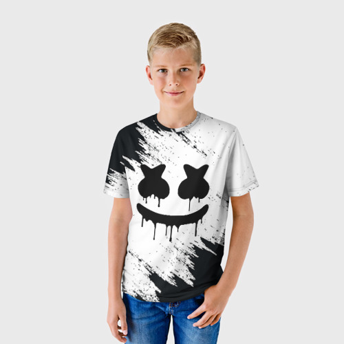 Детская 3D футболка с принтом MARSHMELLO | МАРШЕМЕЛЛО, фото на моделе #1