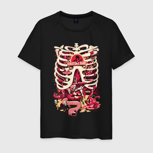 Мужская футболка с принтом Anatomy park, вид спереди #2