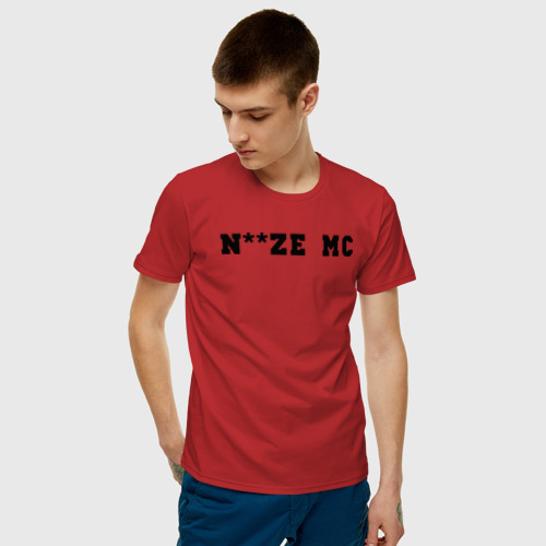 Мужская футболка с принтом Noize MC, фото на моделе #1