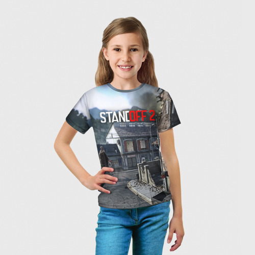 Детская 3D футболка с принтом Standoff 2, вид сбоку #3