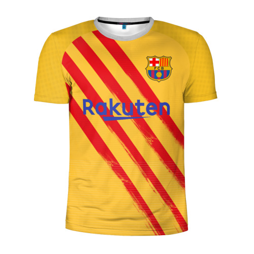 Мужская футболка 3D спортивная с принтом Suarez 4-th kit 19-20, вид спереди #2