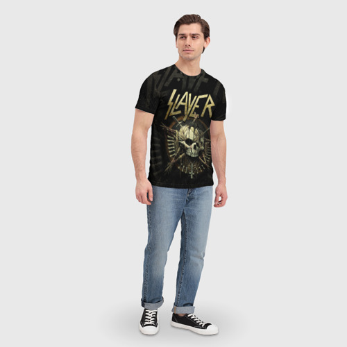 Мужская 3D футболка с принтом Slayer, фото #4