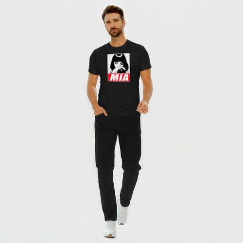 Мужская футболка премиум с принтом MIA Pulp Fiction, вид сбоку #3