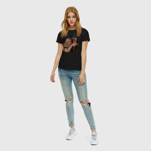 Женская футболка с принтом Мемная картинка, вид сбоку #3