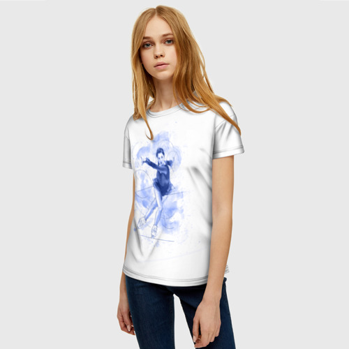 Женская 3D футболка с принтом Фигурное катание, фото на моделе #1
