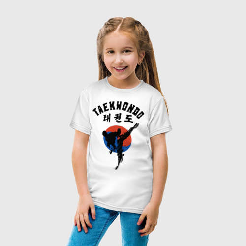 Детская футболка с принтом Taekwondo, вид сбоку #3