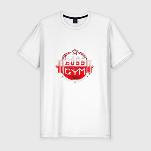 Мужская футболка премиум с принтом Boss of GYM (Color), вид спереди #2