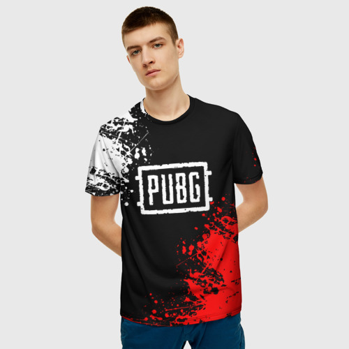 Мужская 3D футболка с принтом PUBG | ПУБГ (Z), фото на моделе #1