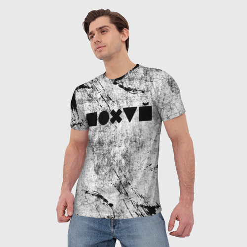 Мужская 3D футболка с принтом Безразличие, фото на моделе #1