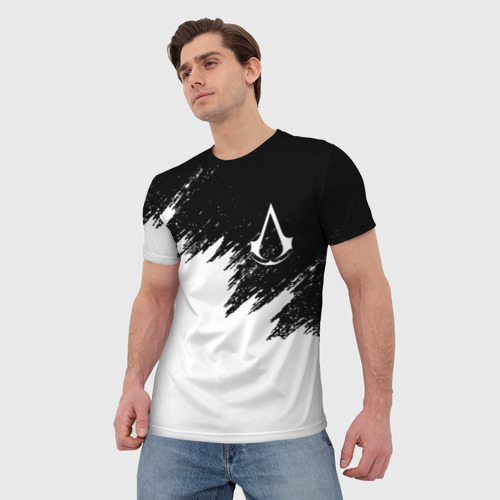 Мужская 3D футболка с принтом ASSASSIN`S CREED | АССАСИН С КРИД (Z), вид сбоку #3