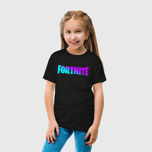 Детская футболка с принтом FORTNITE 2, вид сбоку #3