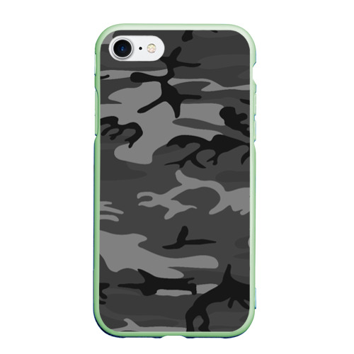 Чехол для iPhone 7/8 матовый с принтом Военный камуфляж, вид спереди #2