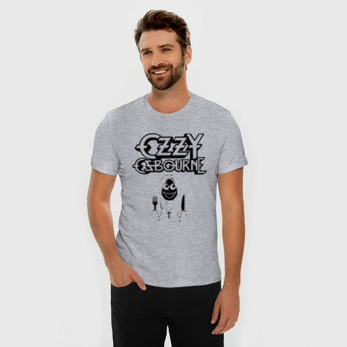 Мужская футболка премиум с принтом Ozzy Osbourne, фото на моделе #1