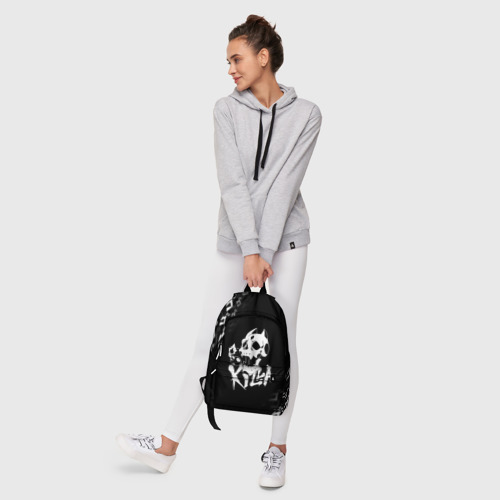 Рюкзак 3D с принтом KILLER QUEEN белая на черном, фото #6