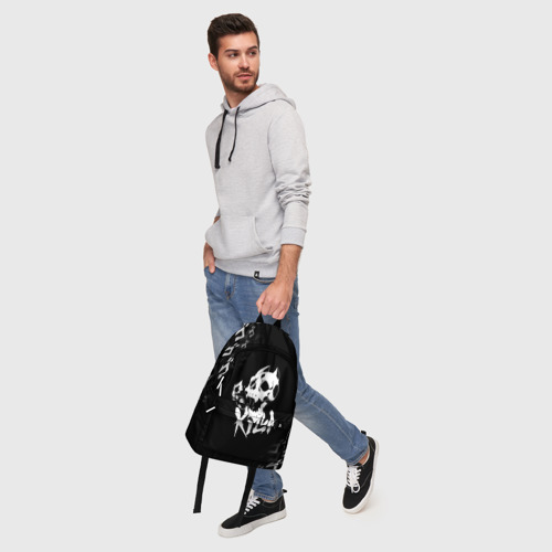 Рюкзак 3D с принтом KILLER QUEEN белая на черном, фото #5