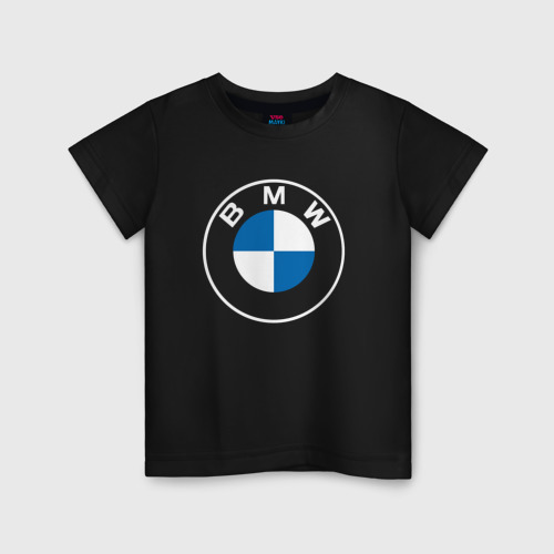 Детская футболка с принтом BMW LOGO 2020 | БМВ ЛОГО 2020, вид спереди #2