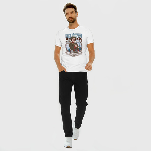 Мужская футболка премиум с принтом Санкт-Петербург, вид сбоку #3
