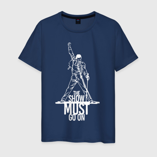 Мужская футболка с принтом Queen - The Show Must Go On, вид спереди #2