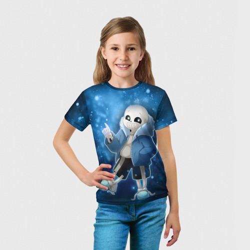 Детская 3D футболка с принтом UNDERTALE, вид сбоку #3