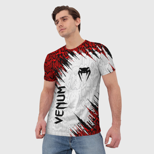 Мужская 3D футболка с принтом VENUM, фото на моделе #1